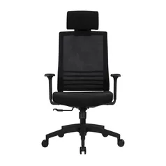 Cadeira Office Husky Sit 350, Black, Encosto de Cabeça Fixo, Cilindro de Gás Classe 3, Base em Nylon - HTCD020
