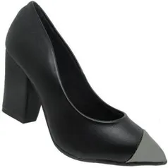 Sapato Scarpin Beira Rio Metal Glamour Feminino Preto por R$ 50