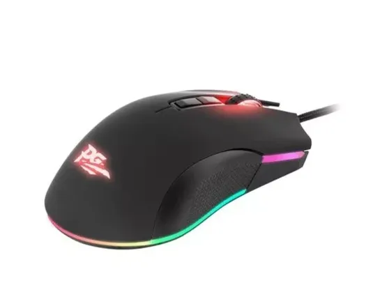 Mouse Gamer Philco PMS70 RGB 5000DPI 7 Botões - Preto Sensor Pixart 3325, o mesmo do Cobra