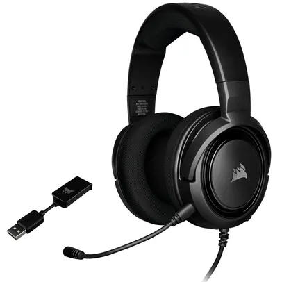 Headset Gamer Corsair HS45 USB/P2, Surround 7.1, Drivers 50mm, Carbono - CA-9011220-NA