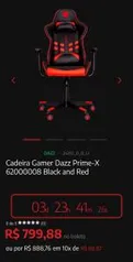 Cadeira Gamer Dazz Prime-X 62000008 Black and Red | R$799