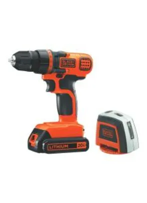 Parafusadeira 20V Black Decker + nivel a laser