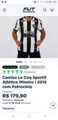 Camisa Le Coq Sportif Atlético Mineiro I 2019 | R$180