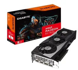 Placa De Vídeo Gigabyte AMD Radeon RX 7600 Gaming OC, 8GB, GDDR6, FSR, Ray Tracing, GV-R76GAMING OC-8GD