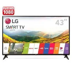 Smart TV LED 43" Full HD LG 43LJ5550 com Painel IPS, Wi-Fi, WebOS 3.5, Time Machine Ready, Magic Zoom, Quick Access, HDMI e USB - R$ 1619