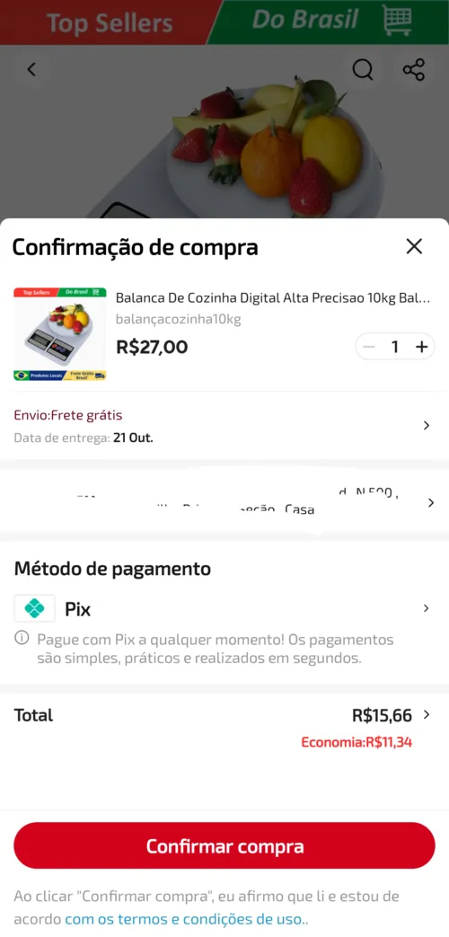 Imagem na descrição da promoção