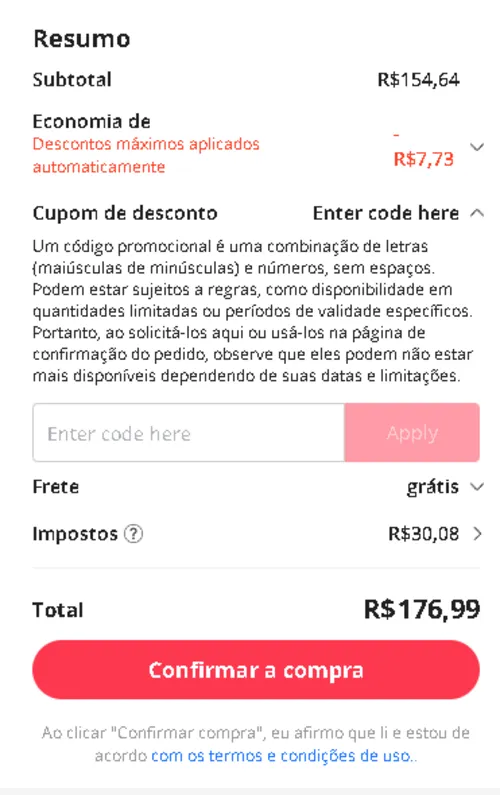 Imagem na descrição da promoção