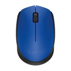 Mouse sem fio Logitech M170 com Design Ambidestro Compacto, Conexão USB e Pilha Inclusa - Azul