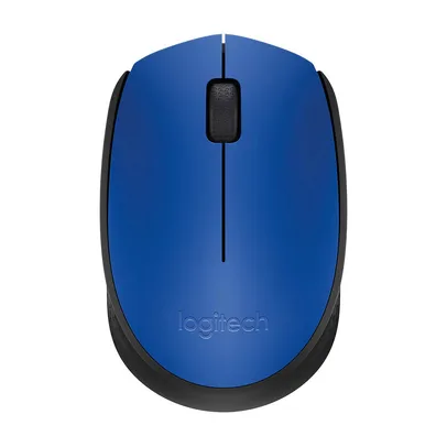 Mouse sem fio Logitech M170 com Design Ambidestro Compacto, Conexão USB e Pilha Inclusa - Azul