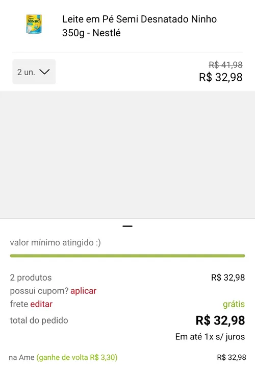 Imagem na descrição da promoção