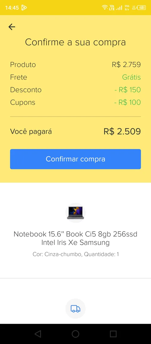 Imagem na descrição da promoção