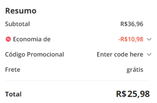 Imagem na descrição da promoção