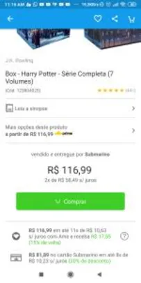 [Cartão Submarino/APP] Box do Castelo Harry Potter por R$82