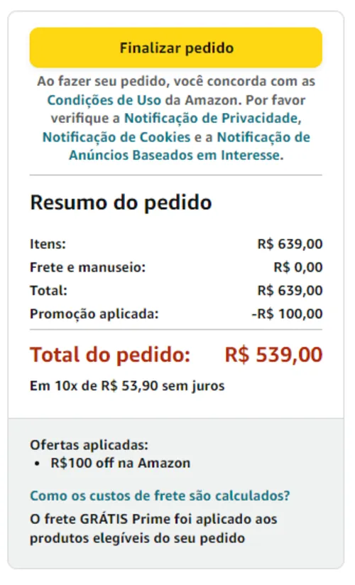 Imagem na descrição da promoção