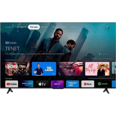 [AME R$1623] Smart TV TCL 50" 4K 50P635 com Google TV (Android), Bordas finas e assistente virtual