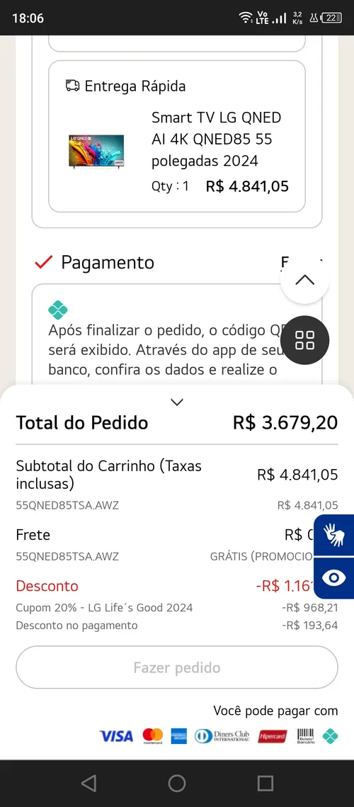 Imagem na descrição da promoção