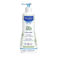 Hydra Bebê com Abacate Orgânico Mustela, Hidratante Corporal Infantil, 97% de Ingredientes de Origem Natural, 500Ml, Mustela Bebê, 500 Ml