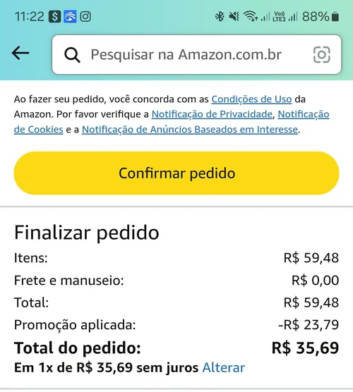 Imagem na descrição da promoção