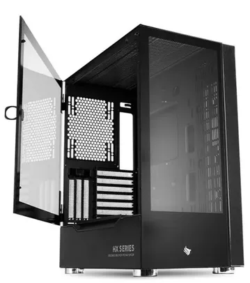 GABINETE GAMER PICHAU HX600 S, FULL-TOWER, LATERAL DE VIDRO, PRETO