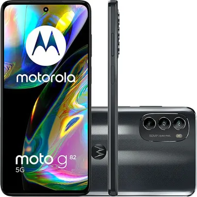 Smartphone Moto G82 128GB 5G Wi-Fi Tela 6.6' Dual Chip 6GB RAM Câmera + Selfie 16MP - Preto