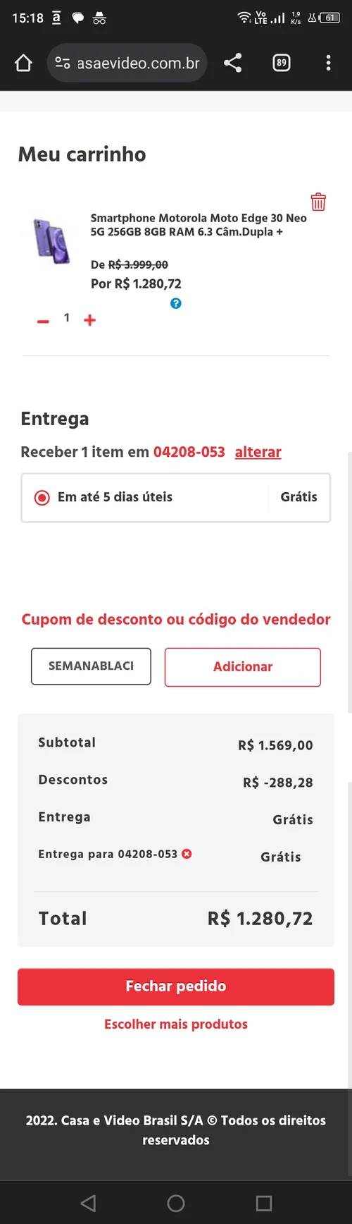 Imagem na descrição da promoção