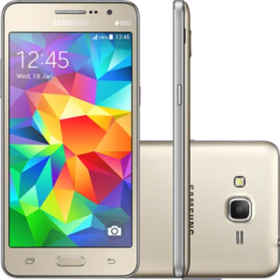 [Americanas] Samsung Galaxy Gran Prime Duos Dual Chip Android Tela 5" Memória Interna 8GB 3G Câmera 8MP - Dourado