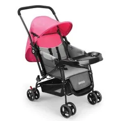 Carrinho de Bebê Berço com Bandeja Nap Weego Rosa 4013 | R$190