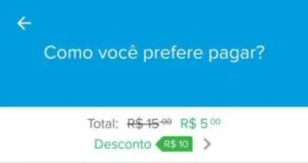 Usuário selecionado mercado pago 10 reais de desconto em recarga