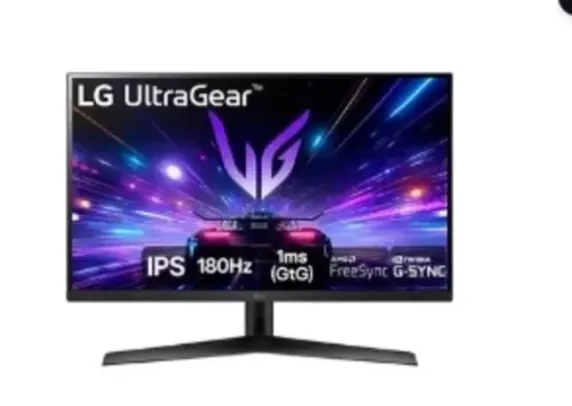 Monitor Gamer LG UltraGear 27" IPS Full HD, 180Hz, 1ms, DisplayPort e HDMI, G-Sync, FreeSync, HDR10, sRGB 99%, Preto - 27GS60F-B