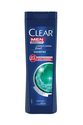 Saindo por R$ 13,27: [Mín 3 unid] Shampoo Clear Men 2 em 1 limpeza diária 400ml | R$13 cada | Pelando