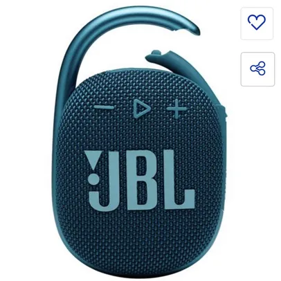 Caixa de Som Portátil JBL Clip4 | R$ 287