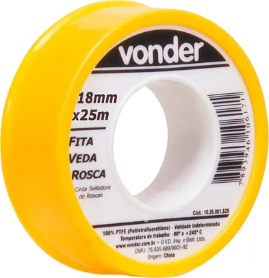 Fita Veda Rosca 18 x 5 M, Vonder VDO2177