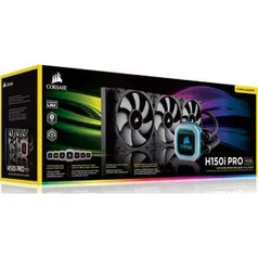 Water Cooler Corsair H150i Pro, RGB 360mm, Intel AMD, CW-9060031-WW | R$790