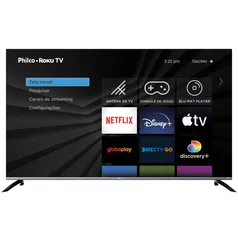 Smart Tv 58” Philco 4K PTV58G70R2CSGBL Roku Tv Led Dolby Audio