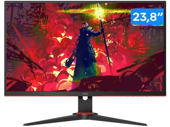 (App + C. Ouro) Monitor Gamer AOC Speed 24G2HE5 23,8” LED IPS - 75Hz 1ms | R$ 857