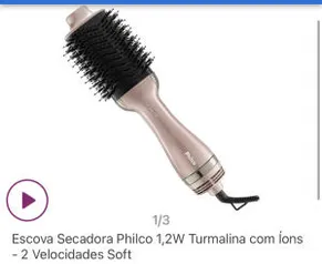 [Clube da Lu R$132,91] Escova secadora Philco | R$140