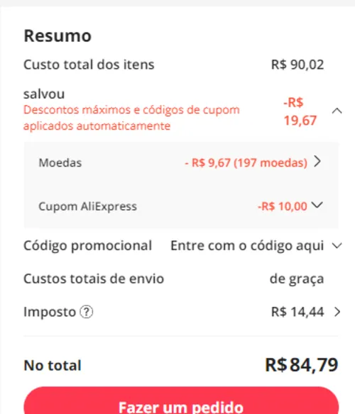 Imagem na descrição da promoção