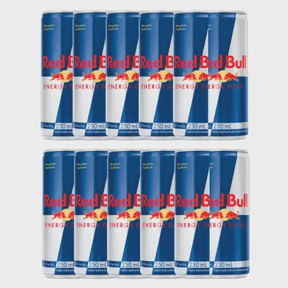 Energético Red Bull 250ml Kit com doze unidades