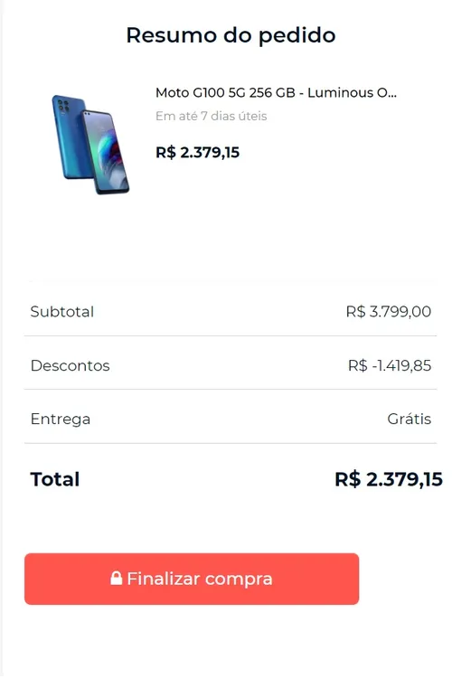 Imagem na descrição da promoção