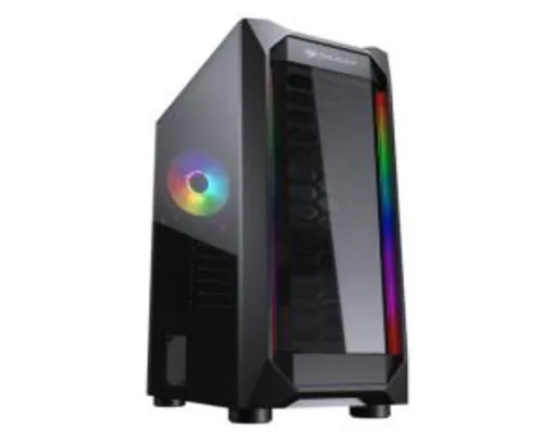 Gabinete Gamer Cougar MX410-T, Mid-Tower, S-Fan, Vidro Temperado, S-fonte