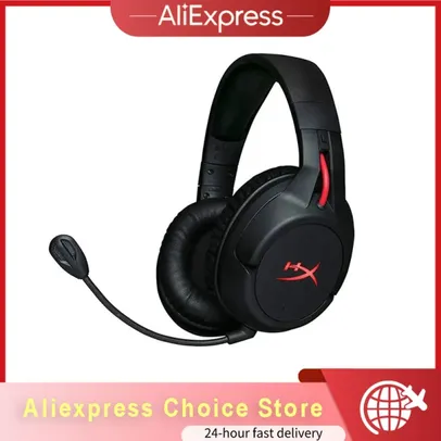 Headset HyperX Cloud Flight Gaming, conexão de áudio sem fio PC, PS4, PS5, Xbox, celular, 3,5mm