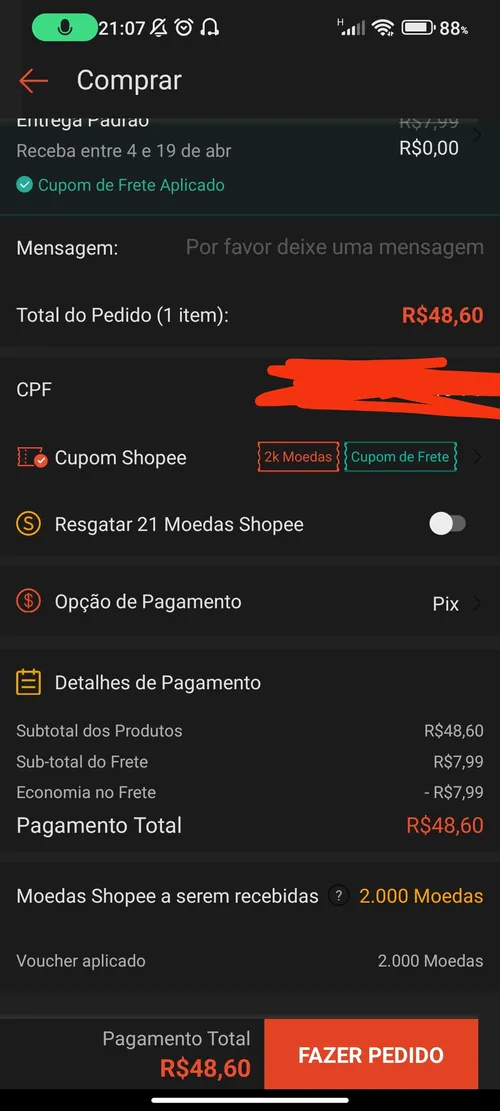 Imagem na descrição da promoção