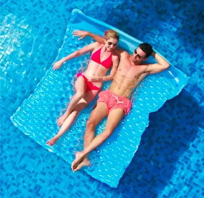 Colchão Inflável Jilong para Piscina 1,70x1,65 metros - Azul, Verde ou Rosa