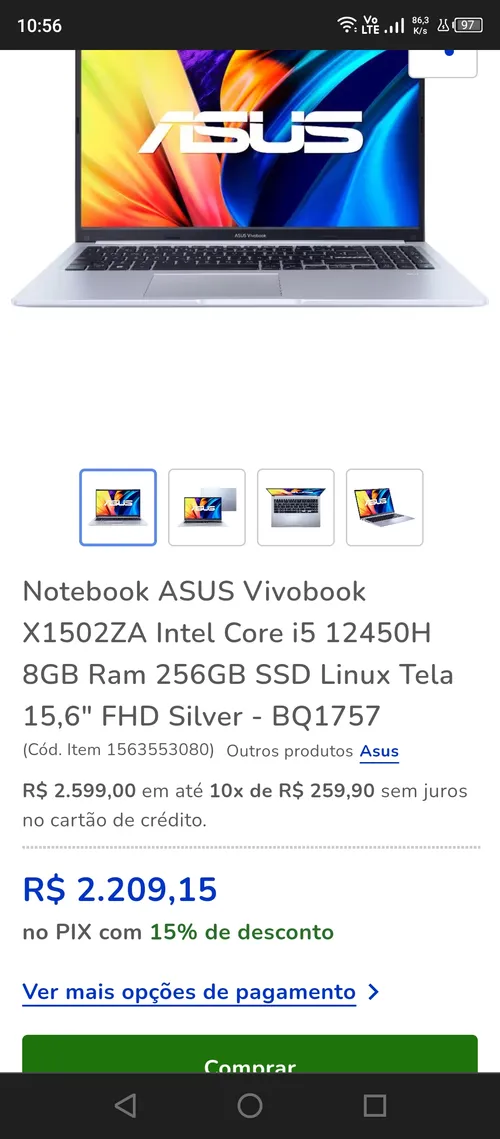 Imagem na descrição da promoção