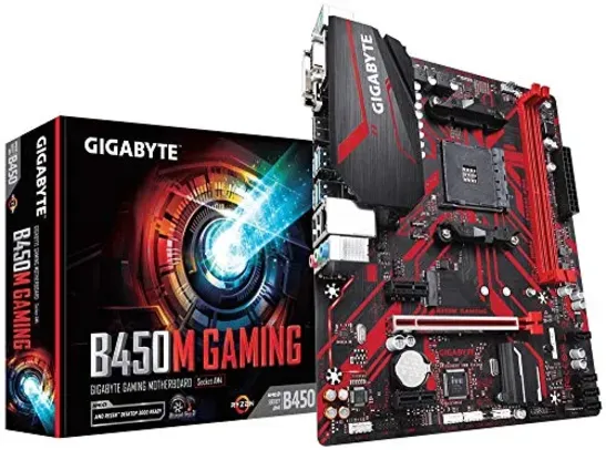 PLACA-MÃE GIGABYTE B450 GAMING, AM4 2XDDR4(MÁX 64GB),4 SATA,1 M.2, HDMI/VGA/DVI-D 2USB 3.2, 4USB 2.0