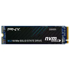 SSD PNY CS1031 1 TB, M.2 2280 PCIe Gen3, NVMe 1.3, Leitura: 2400 MB/s e Gravação: 1750 MB/s, Preto