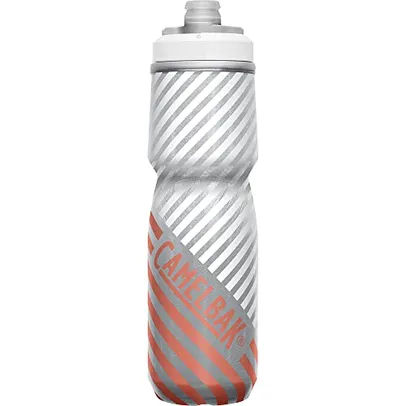 CamelBak 710ml Podium Chill Garrafa térmica para espremer ao ar livre, 680 g, listra coral