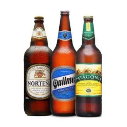 [Empório da Cerveja] KIT SULAMERICANO - NORTEÑA, QUILMES E PATAGONIA por R$ 27