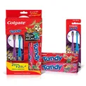 Kit Com 2 Cremes Dentais Tandy Infantil 50g + 2 Escovas Dentais Tandy Com Preço Especial