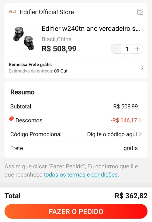 Imagem na descrição da promoção